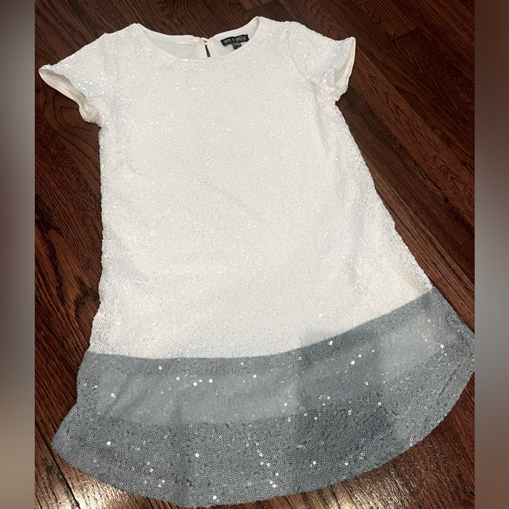 Ava and Yelly sequin girls dress